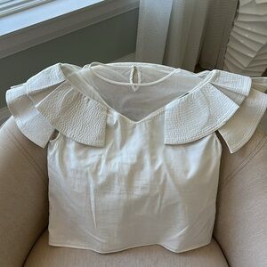 GARCIA WOMENS WHITE COTTON TOP LARGE